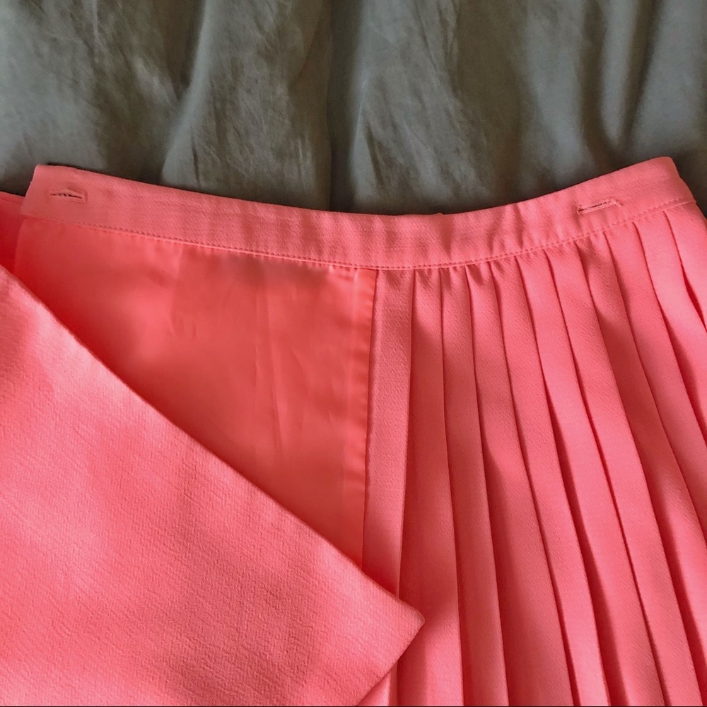 Topshop Coral Asymmetrical Mini-Skirt - Picture 10 of 11